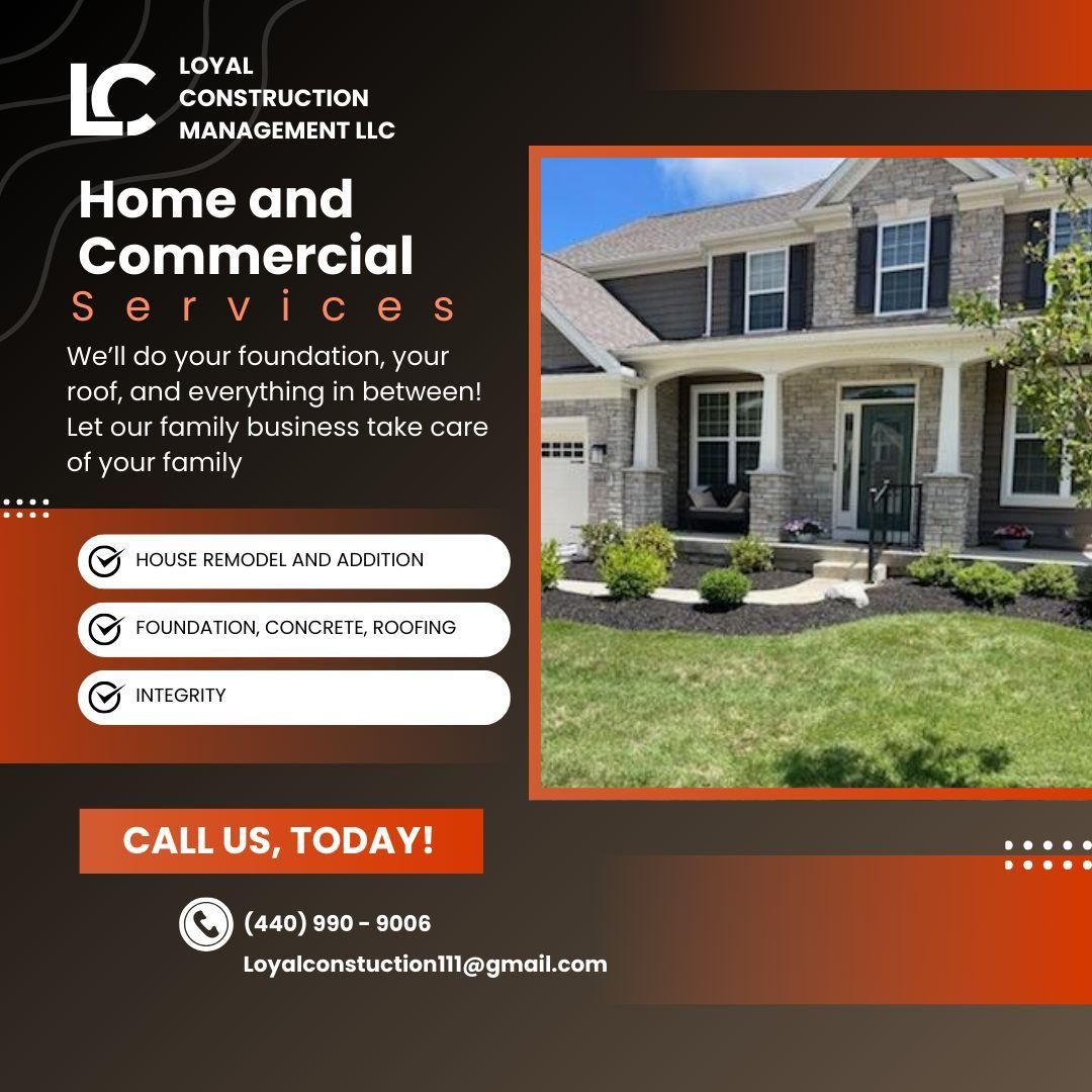 Concrete Services for Loyal Construction Management LLC in North Ridgeville, OH